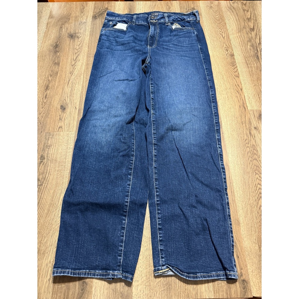 Torrid Jeans Women 14R Blue Jeans Wide Leg Double Button High Rise Feel The Fit